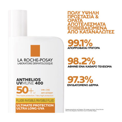 Anthelios UVMUNE400 SPF50+ Invisible Fluid &mu;&epsilon; ά&rho;&omega;&mu;&alpha; - &Alpha;&nu;&tau;&eta;&lambda;&iota;&alpha;&kappa;ά🌞 | L'Or&eacute;al Dermatological Beauty Partner Shop