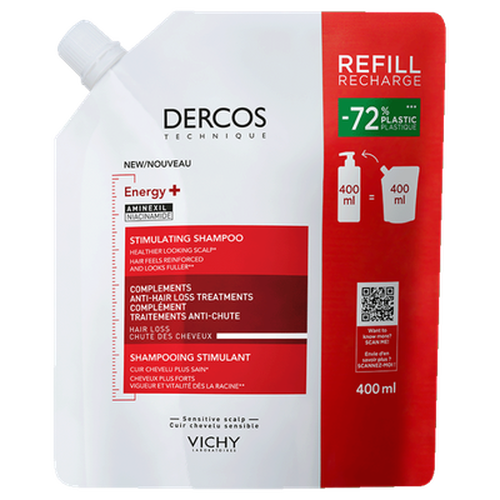 Dercos Energy+ &delta;&upsilon;&nu;&alpha;&mu;&omega;&tau;&iota;&kappa;ό &sigma;&alpha;&mu;&pi;&omicron;&upsilon;ά&nu; Refill 400ml - Eco-&pi;&rho;&omicron;ϊό&nu;&tau;&alpha; 🍃 | LDBPartnerShop