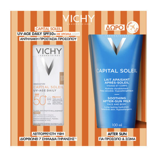 PROMO Capital Soleil UV-AGE DAILY &mu;&epsilon; &chi;&rho;ώ&mu;&alpha; light &mu;&epsilon; &Delta;&Omega;&Rho;&Omicron; After Sun 100ml - Capital Soleil | LDBPartnerShop