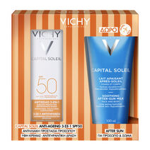 PROMO Capital Soleil Anti-Ageing 3-&Sigma;&Epsilon;-1 SPF50+ &mu;&epsilon; &Delta;&Omega;&Rho;&Omicron; After Sun 100ml - Capital Soleil | LDBPartnerShop