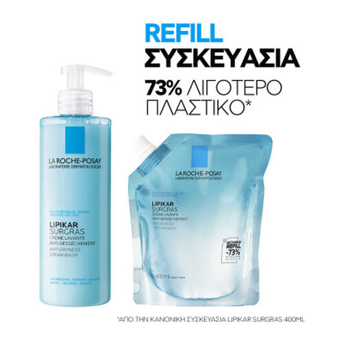 Lipikar Surgras Refill &Kappa;&alpha;&theta;&alpha;&rho;&iota;&sigma;&mu;ό&sigmaf; &Sigma;ώ&mu;&alpha;&tau;&omicron;&sigmaf; &gamma;&iota;&alpha; &tau;&omicron; &Xi;&eta;&rho;ό &Delta;έ&rho;&mu;&alpha; - Eco-&pi;&rho;&omicron;ϊό&nu;&tau;&alpha; 🍃 | L'Or&eacute;al Dermatological Beauty Partner Shop