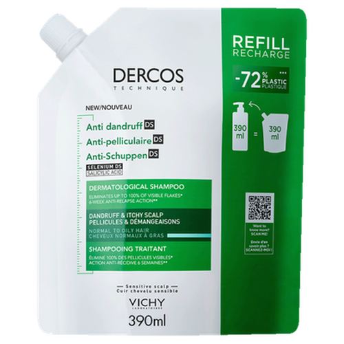 DERCOS Anti-Dandruff DS &Sigma;&alpha;&mu;&pi;&omicron;&upsilon;ά&nu; &gamma;&iota;&alpha; &kappa;&alpha;&nu;&omicron;&nu;&iota;&kappa;ά - &lambda;&iota;&pi;&alpha;&rho;ά. Refill 390ml - Eco-&pi;&rho;&omicron;ϊό&nu;&tau;&alpha; 🍃 | LDBPartnerShop