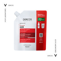 Dercos Energy+ δυναμωτικό σαμπουάν κατά της τριχόπτωσης, με Aminexil και Νιασιναμίδη. Οικολογική Συσκευασία Refill 400ml - Eco-προϊόντα 🍃 | LDBPartnerShop